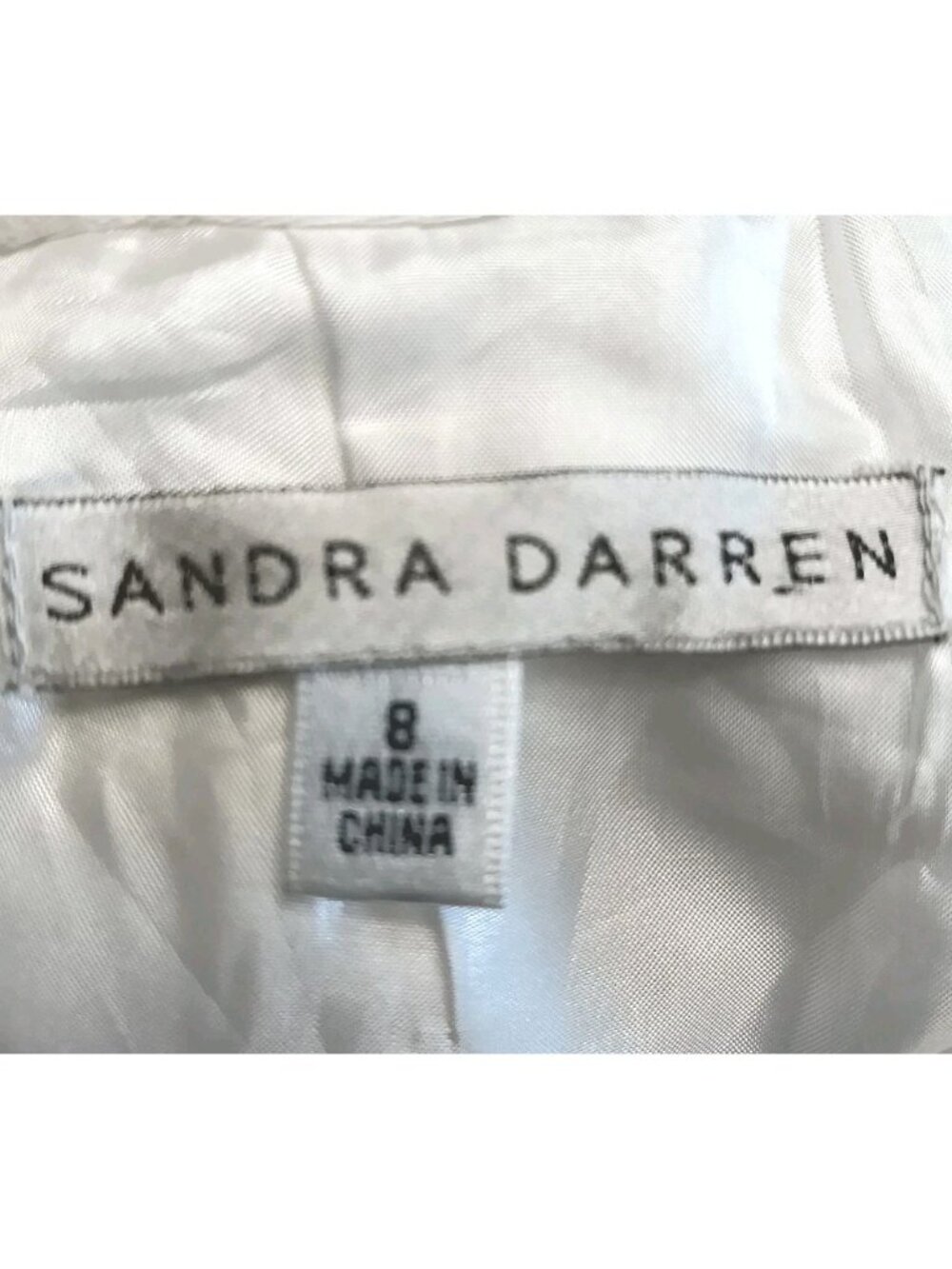 Sandra Darren Halter Floral Sleeveless Shift White Dress Size 8 Beaded Neck - Picture 9 of 12